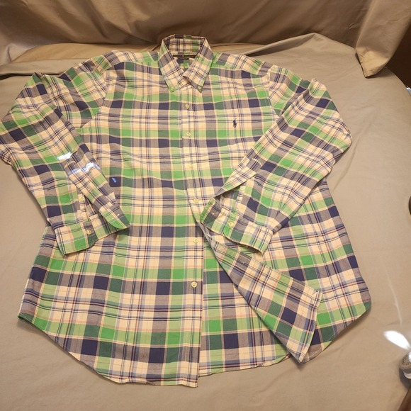 Ralph Lauren Men's Size Large Long-Sleeve Plaid See Description Preppy - Picture 2 of 8